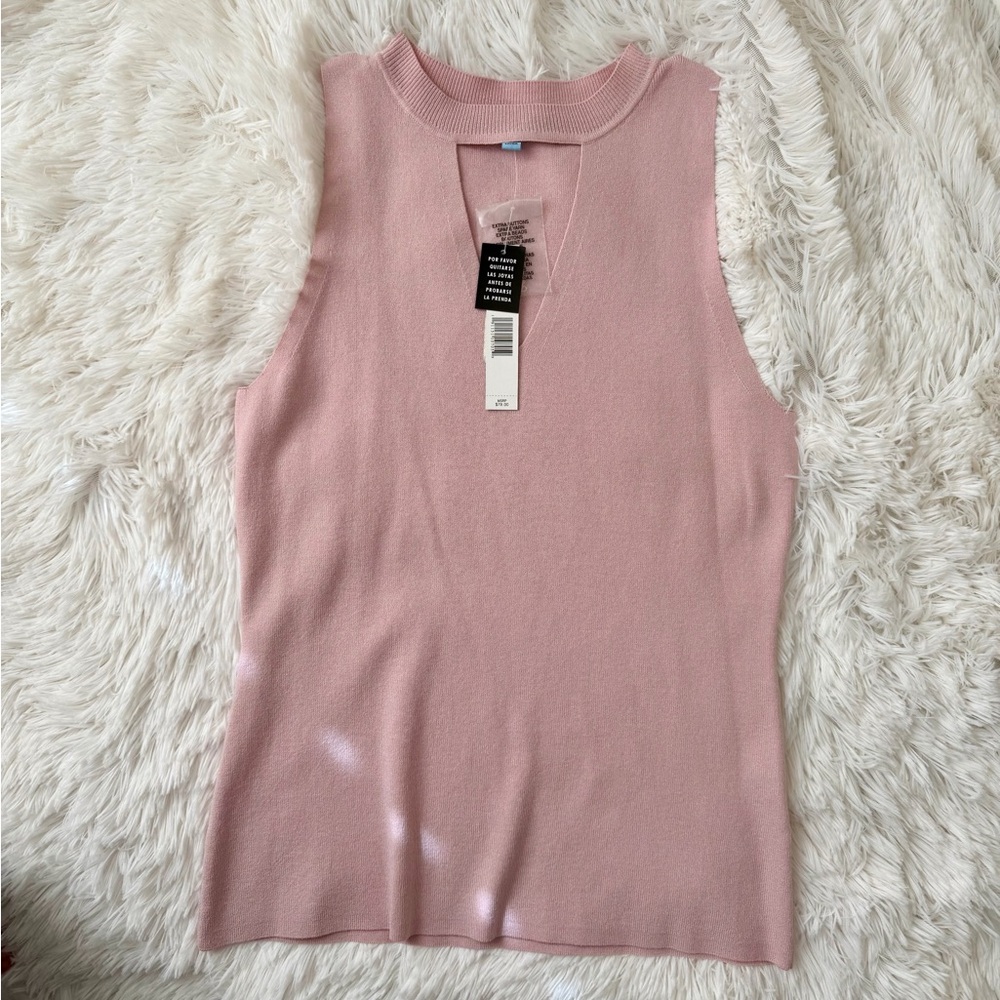 Antonio Melani Cutout Knit Top in Spring Lilac M